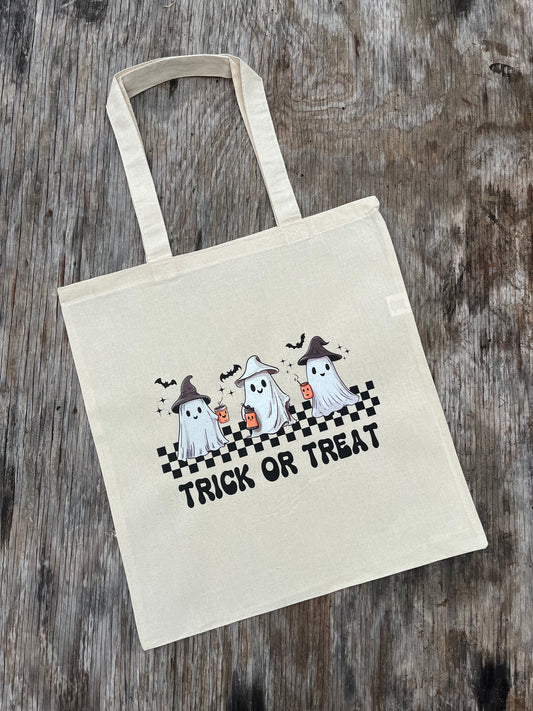 Ghost Trick or Treat Tote