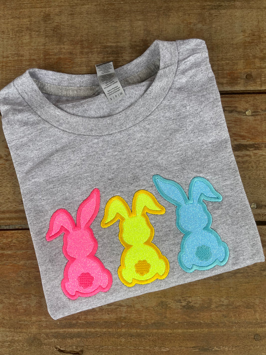 Adult Bunny Trio Embroidered Shirts